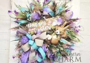 Blog - Bunny Deco Mesh Spring Wreath