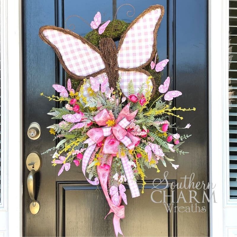 Blog - Butterfly Sign on Wreath Base