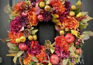 Blog - Compact Fall Fruit Wreath