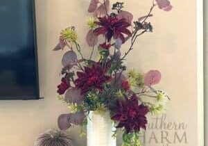 Blog - Dahlia Arrangement In Tall Vase