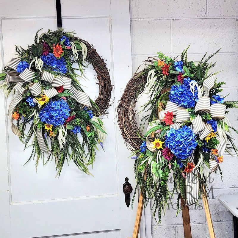 Blog - Double Door Spring Grapevine Wreaths