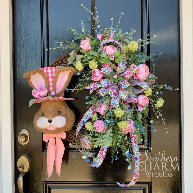 Blog - Easter Bunny Head Wreath on Grapevine