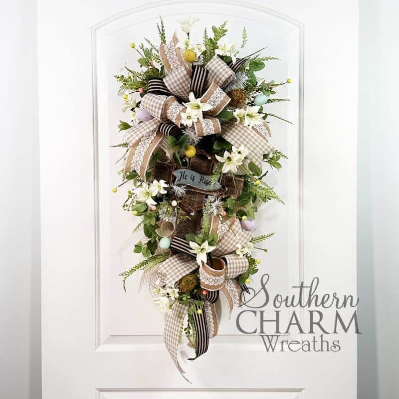 Blog - Easter Swag Wreath with Cross
