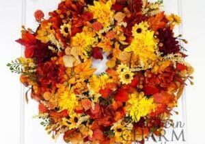 Blog - Fall Chrysanthemum Compact Wreath
