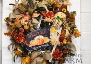 Blog - Fall Deco Mesh Welcome Wreath