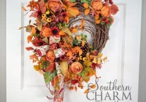 Blog - Fall Peony Sunflower Grapevine Wreath