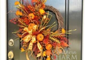 Blog - Fall Pumpkin Grapevine Wreath