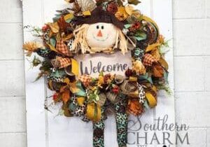 Blog - Fall Scarecrow Deco Mesh Wreath