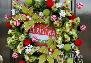 Blog - Featured Whimsical Polka Dot Christmas Wreath