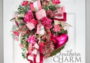 Blog - Fuchsia Valentine's Day Heart Moss Wreath