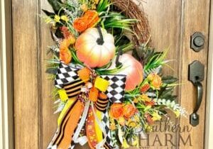 Blog - Halloween Pumpkin Grapevine Wreath