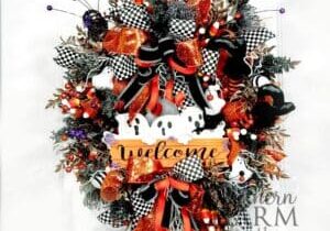 Blog - Halloween Welcome Deco Mesh Wreath