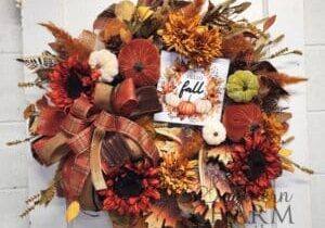 Blog - Hello Fall Rust Colored Deco Mesh Wreath