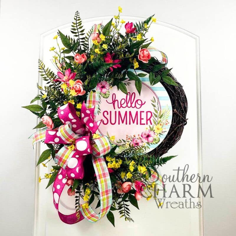 Blog - Hello Summer Grapevine Wreath