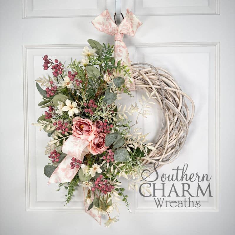 Blog - Home Decor Pink Rose Willow Wreath