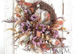Blog - Lavender Fall Sunflower Wreath