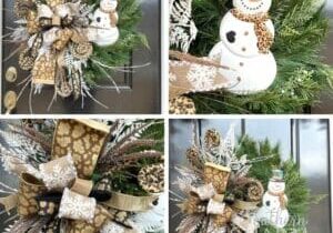 Blog - Leopard Snowman Wreath Pair