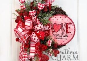 Blog - Love Never Fails Valentines Wreath