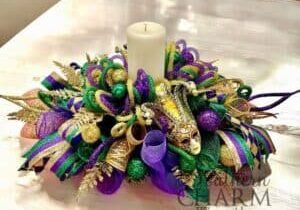 Blog - Mardi Gras Candlestick Arrangement