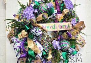 Blog - Mardi Gras Jester Deco Mesh Wreath