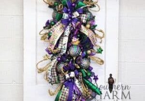 Blog - Mardi Gras Jester Swag Wreath
