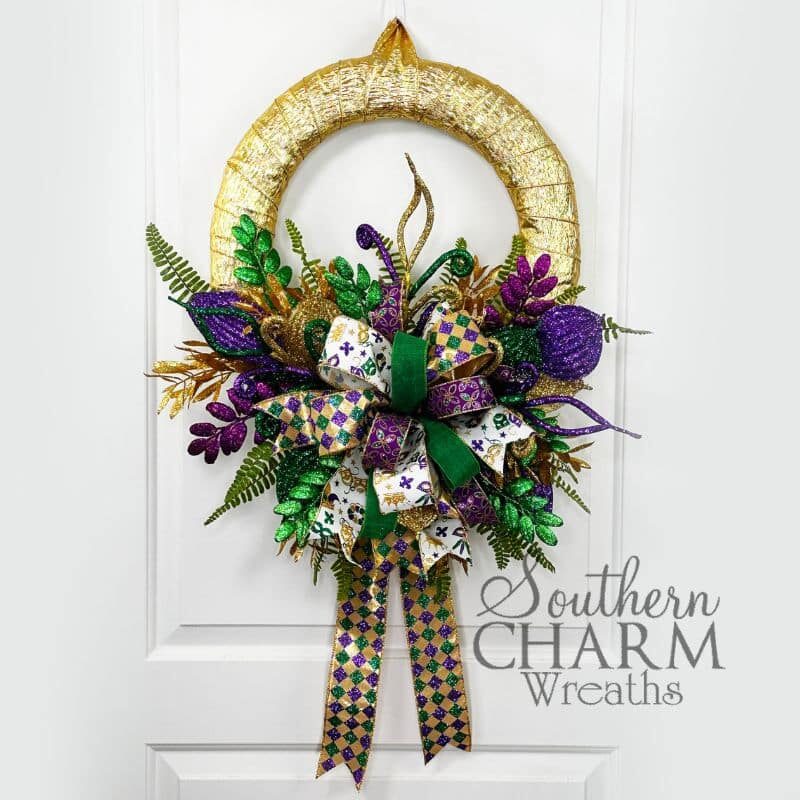 Blog - Mardi Gras Ribbon Wreath