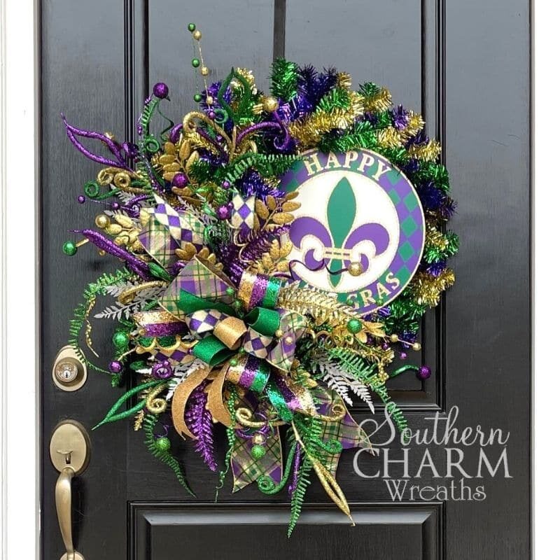 Blog - Mardi Gras Tinsel Wreath