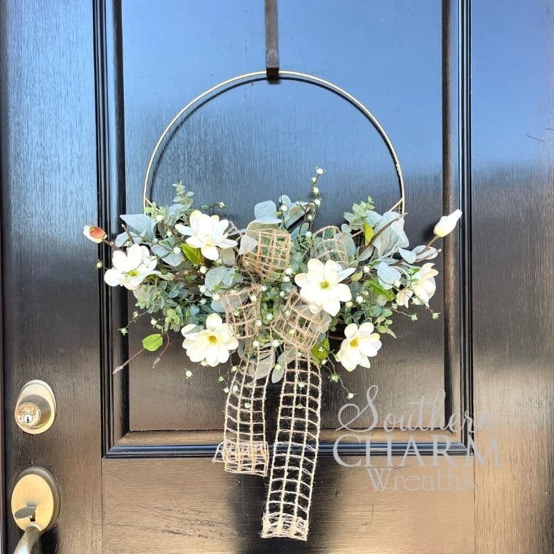 Blog - Minimalist Magnolia Hoop Wreath