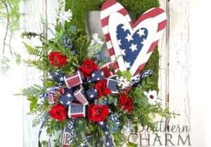 Blog - Patriotic Heart Moss Wreath