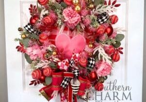 Blog - Plaid Valentines Day Tinsel Wreath