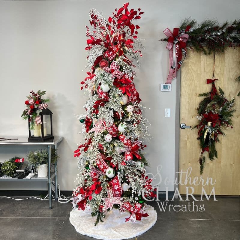 Blog - Red White Christmas Tree