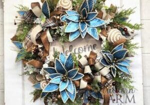 Blog - Rustic Winter Deco Mesh Wreath