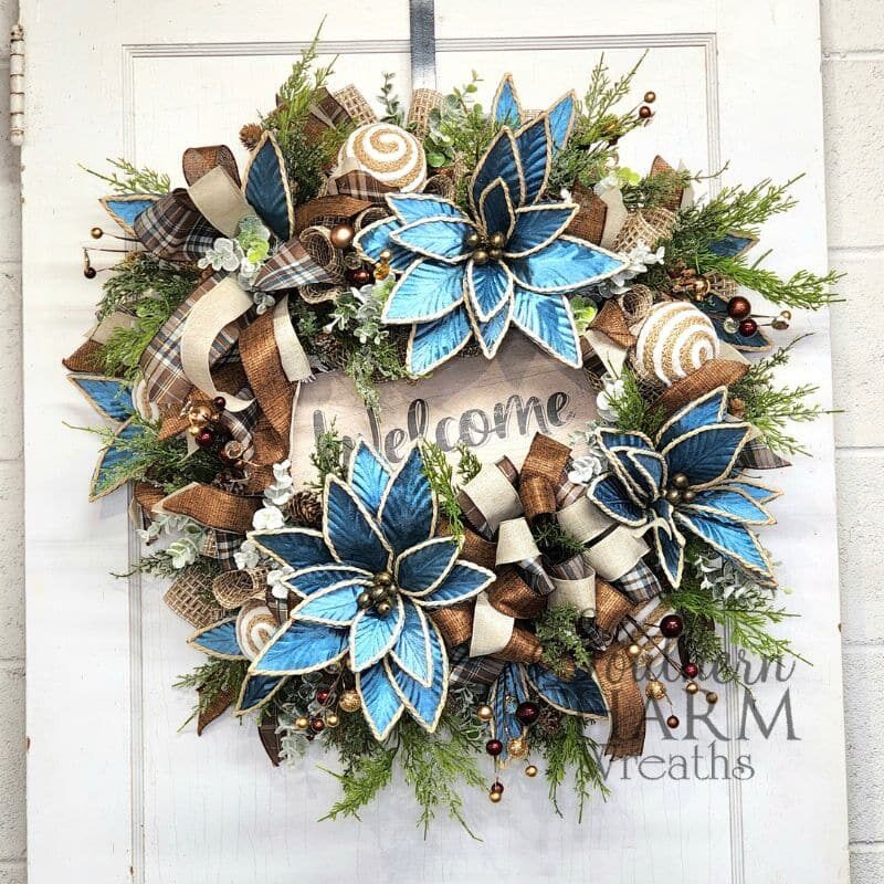 Blog - Rustic Winter Deco Mesh Wreath