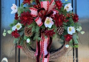 How to Make a silk flower valentine wreath on grapevine by southern charm wreaths