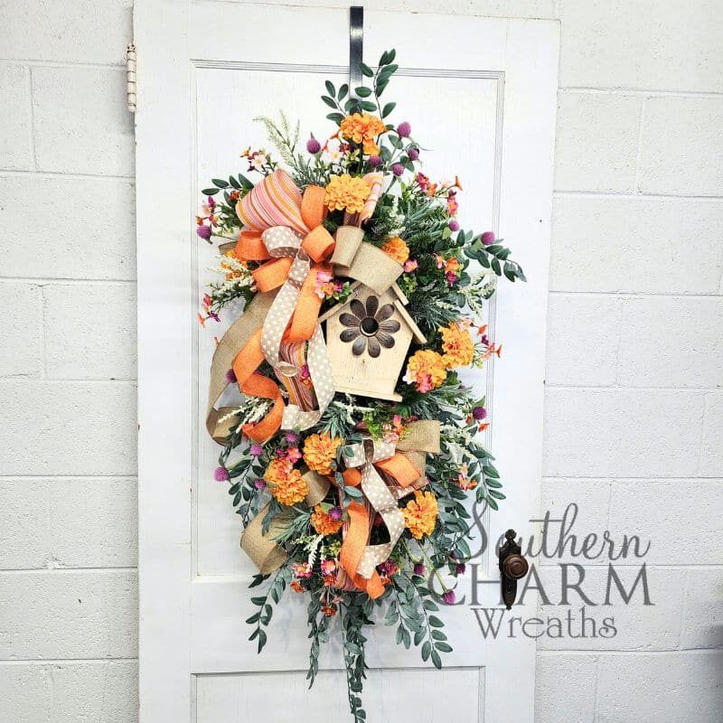 Blog - Spring Birdhouse Swag Wreath