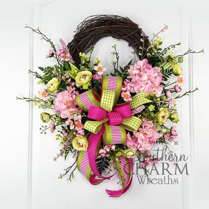 Blog-Spring-Hydrangea-Grapevine-Wreath