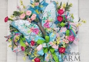 Blog - Summer Butterfly Deco Mesh Wreath
