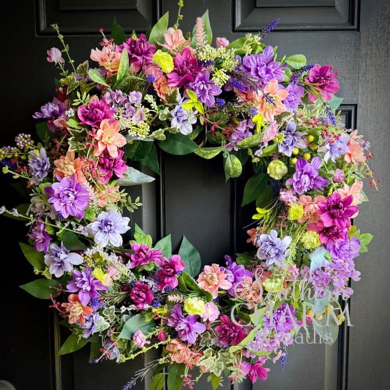 Blog - Summer Dahlia Wildflower Wreath