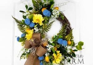 Blog - Summer Daisy Lemon Grapevine Wreath