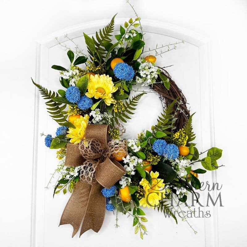 Blog - Summer Daisy Lemon Grapevine Wreath