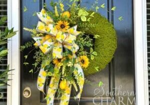 Blog - Summer Lemon Sunflower Moss Wreath