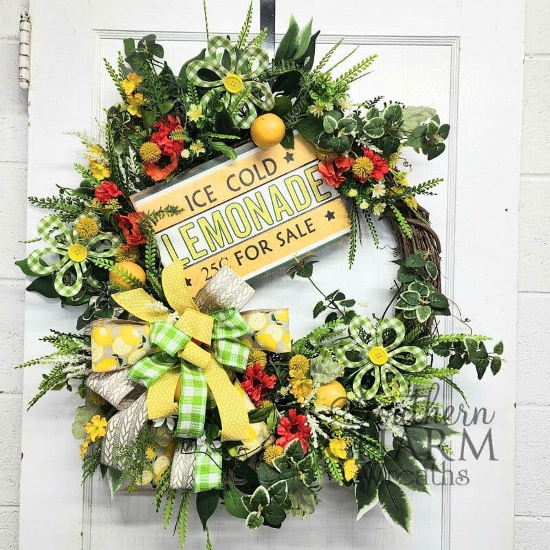 Blog - Summer Lemonade Grapevine Wreath