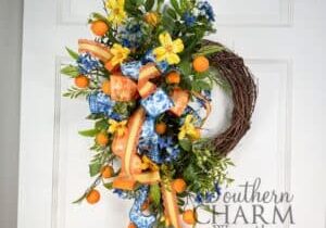 Blog - Summer Orange Grapevine Wreath