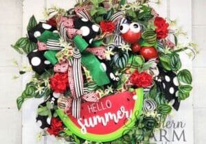Blog - Summer Watermelon Deco Mesh Wreath