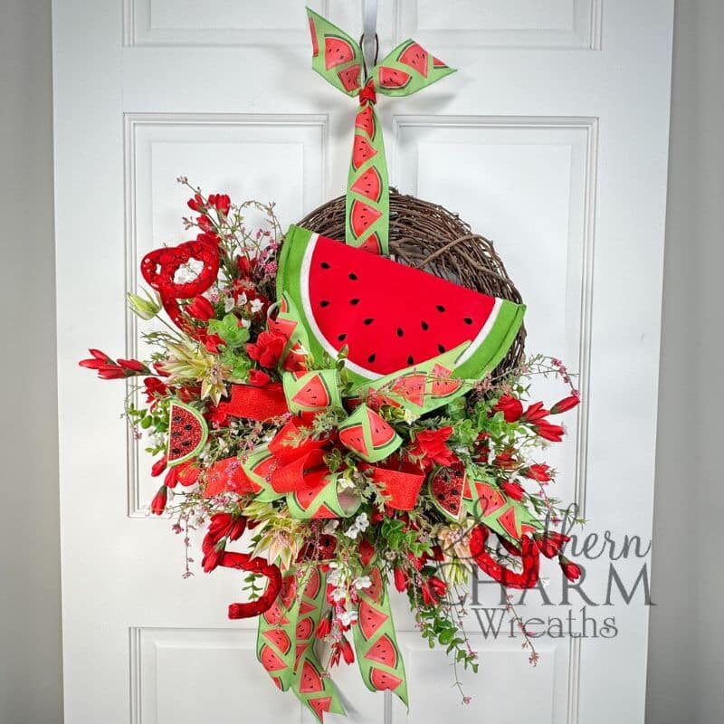 Blog - Summer Watermelon Grapevine Wreath