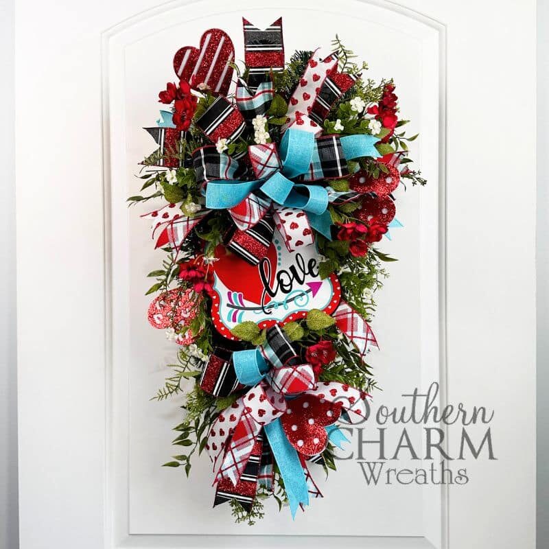 Blog - Valentine's Day Swag Wreath with Love Sign