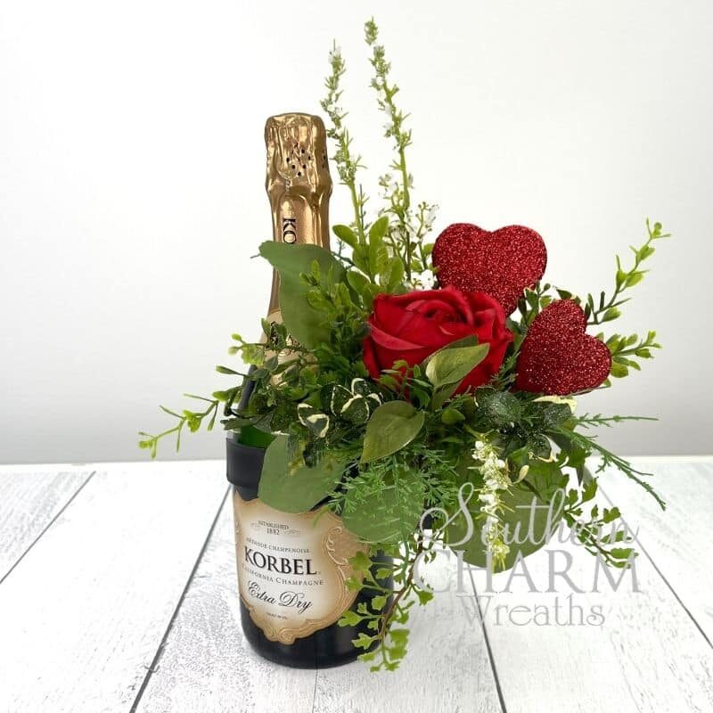 Blog - Valentine's Wine Bottle Bouquet