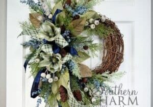 Blog - Winter Magnolia Grapevine Wreath