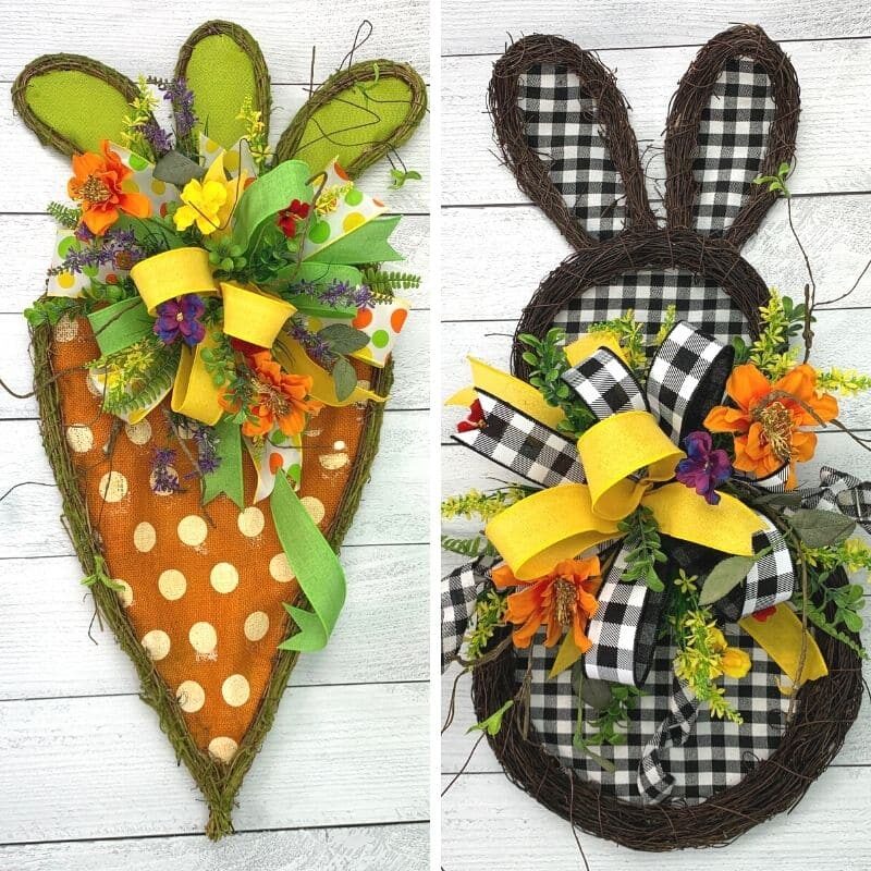 Carrot and Bunny Doorhangers