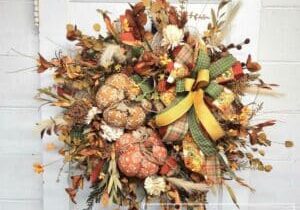 EBDC - Fall Deco Mesh Pumpkin Wreath